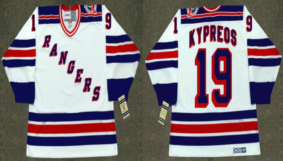 2019 Men New York Rangers #19 Kypreos white CCM NHL jerseys